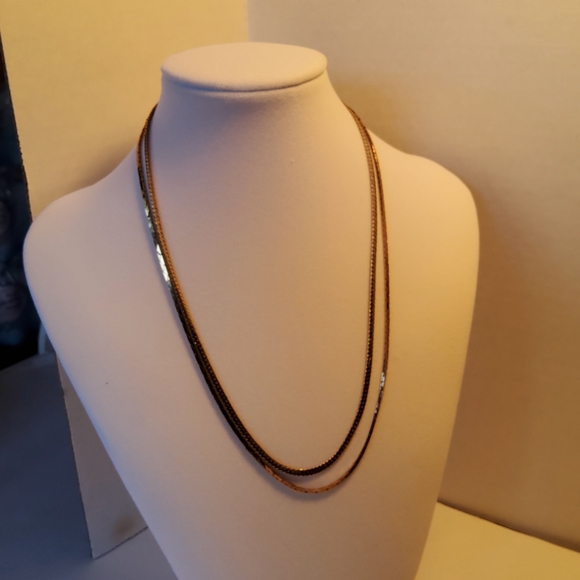 Vintage Korea goldtone necklace Lot of two - Picture 1 of 6